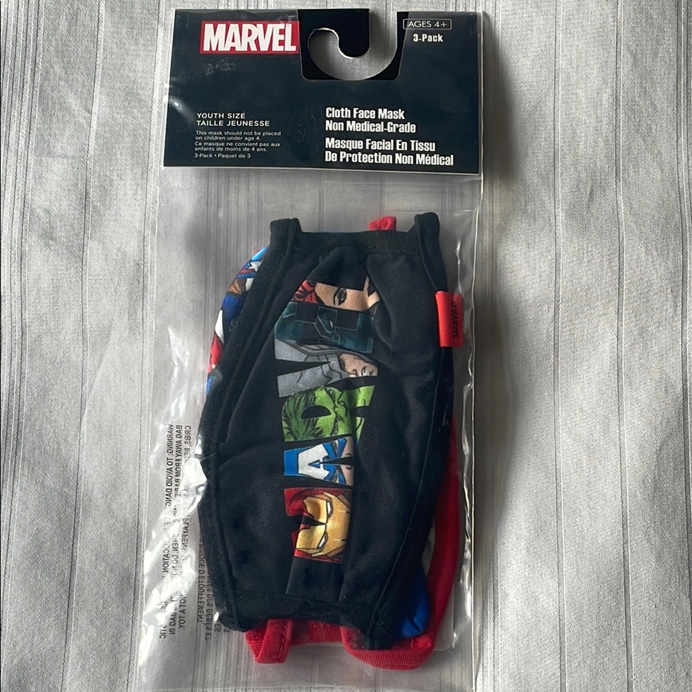 ✨5 for $20✨ Marvel Youth Cloth Face Masks - 3 Pack